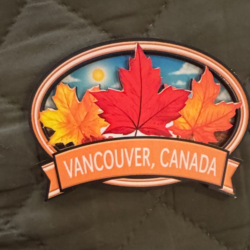 Vancouver Canada Leaf Patch Magnet